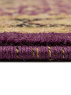 Rare Purple Hand-Knotted Persian Design Wool Rug, Pakistan