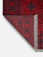Vintage Afghan Bokhara (Turkmen) hand-knotted rug, 297 × 206 cm