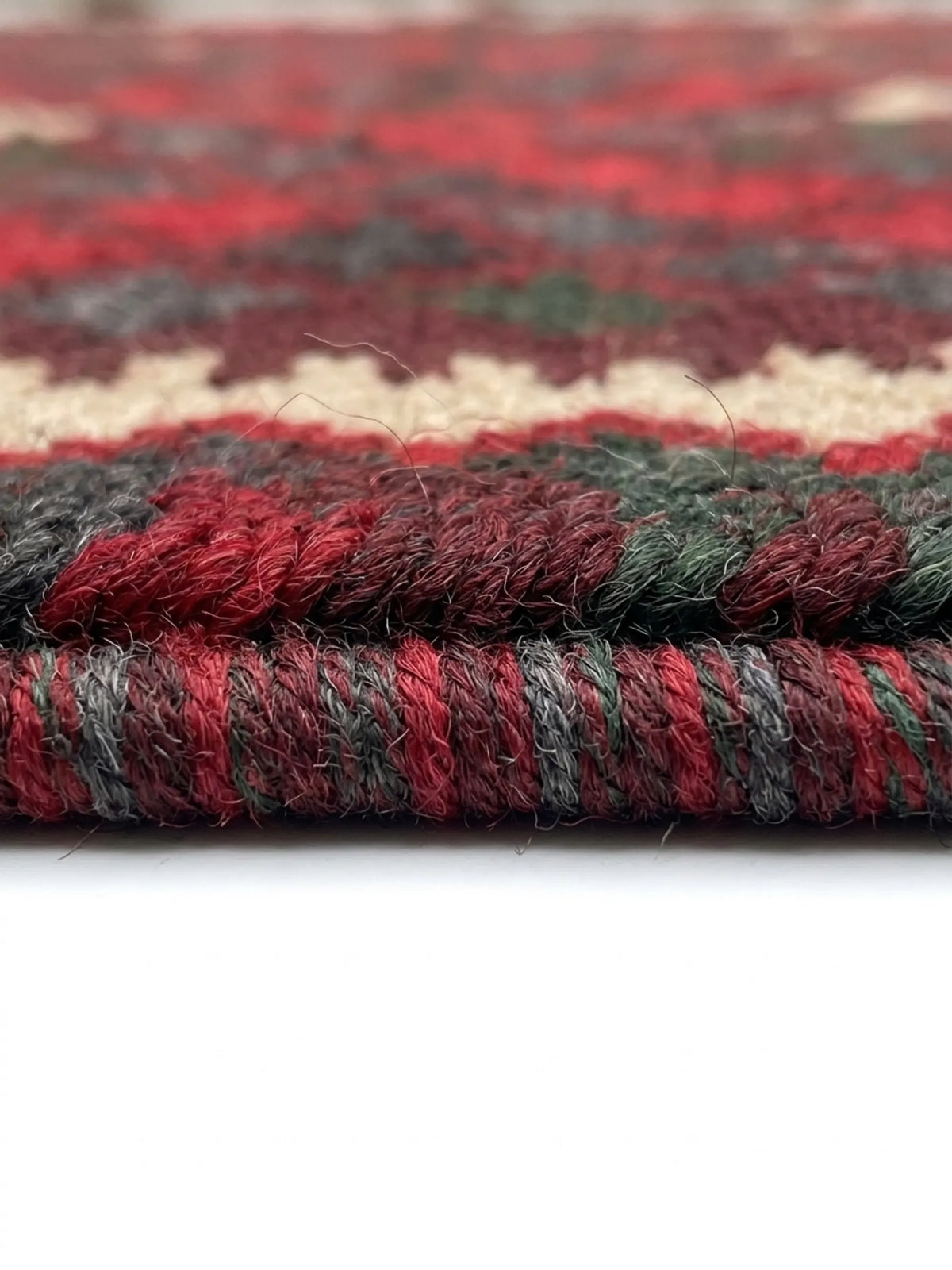 Vintage Afghan Wool Kilim, Diamond Field, Mid-Century