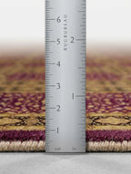 Rare Purple Hand-Knotted Persian Design Wool Rug, Pakistan