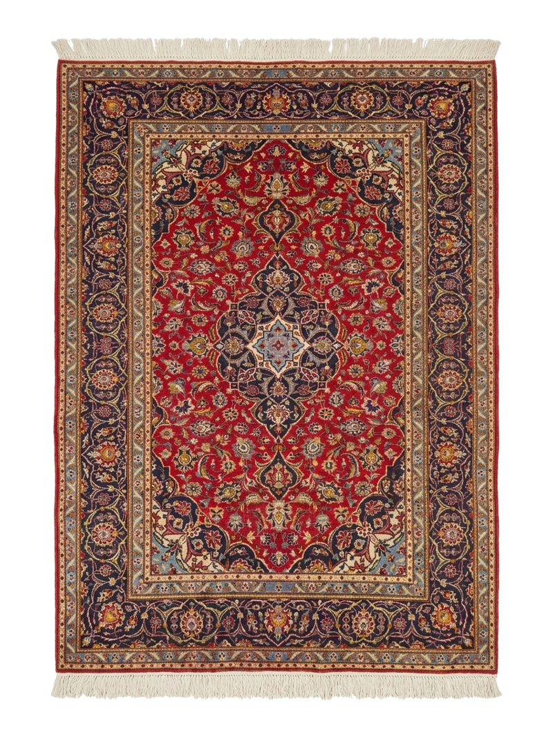 Mid-Century Persian Medallion Rug, Baby Lamb Wool