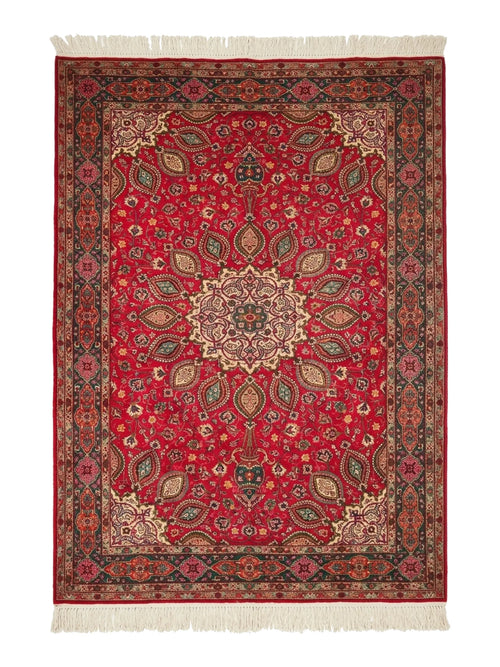 1945 Persian Hand-Knotted Wool Rug, Medallion Garden, Unused