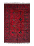 Vintage Afghan Bokhara (Turkmen) hand-knotted rug, 297 × 206 cm