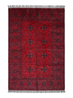 Vintage Afghan Bokhara (Turkmen) hand-knotted rug, 297 × 206 cm