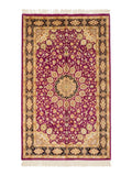 Rare Purple Hand-Knotted Persian Design Wool Rug, Pakistan