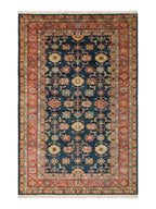 Extremely Fine Kazak Wool Rug, Ghazni Wool, High Knot Density