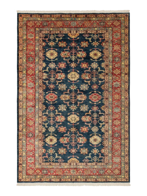 Extremely Fine Kazak Wool Rug, Ghazni Wool, High Knot Density