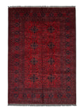 Vintage Afghan Bokhara Wool Rug, Turkoman Gul, 1980