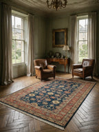 Extremely Fine Kazak Wool Rug, Ghazni Wool, High Knot Density